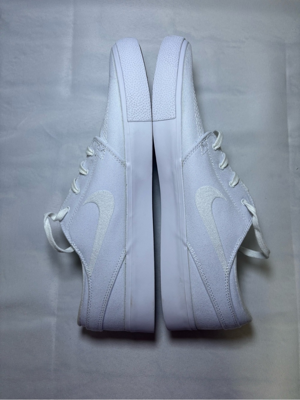 Nike Zoom Stefan Janoski Canvas Zoom Air White Skate Boarding Mend 12 NWOT - Picture 10 of 13